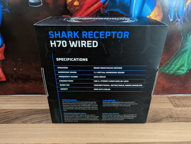 sound Shark gamer headset H70 Receptor surround Wired SharkGaming virtual Gaming stereo nordic.jpg